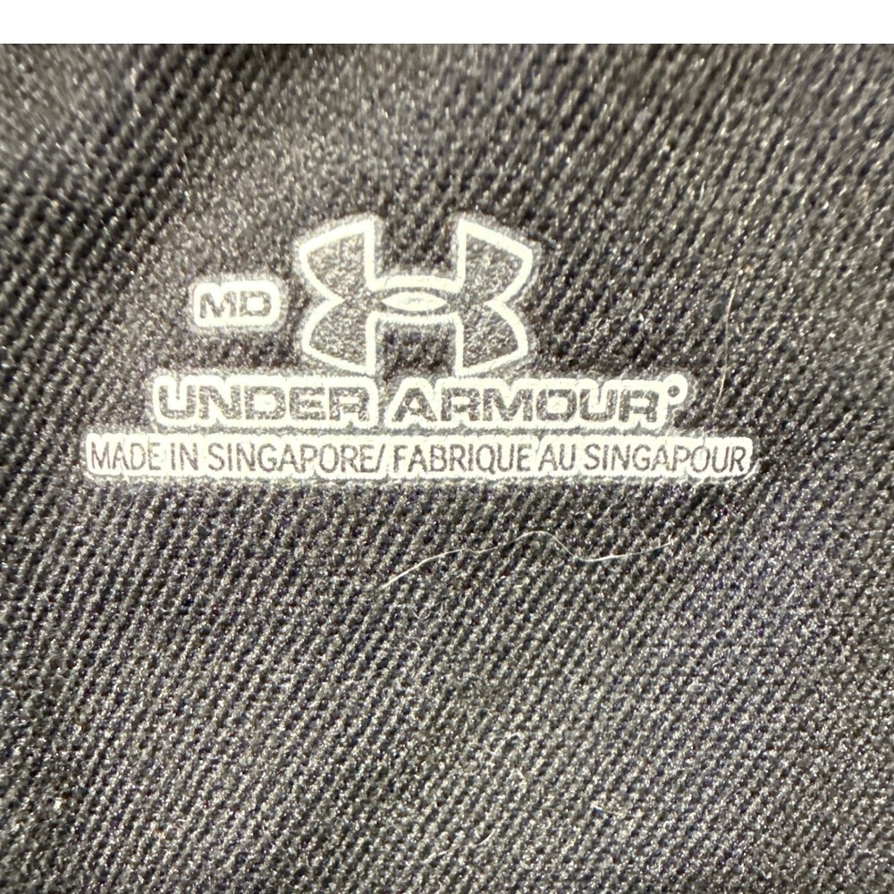 Under Armour Base Layer Mens Medium Mock Neck Long Sleeve Navy Compression Shirt - Picture 4 of 8